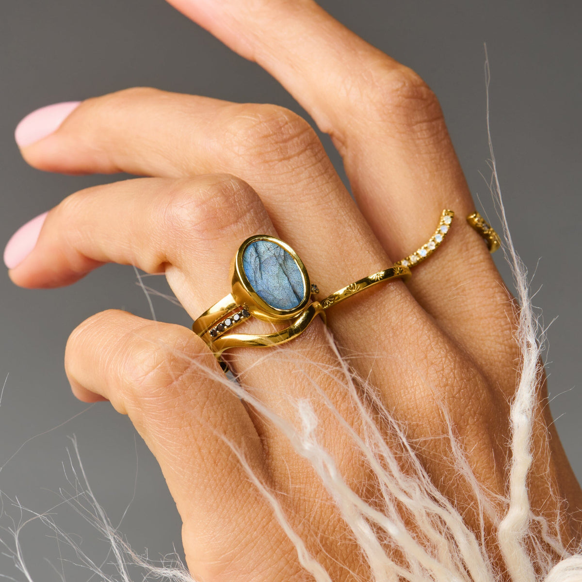 Labradorite Ring - Enfolded