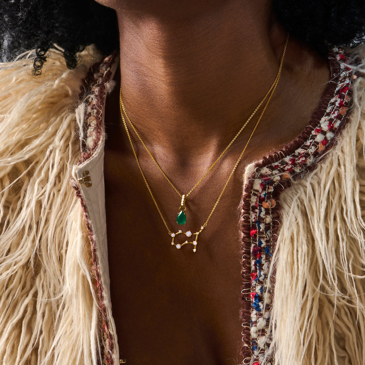Green Onyx Necklace Sway - May Birthstone