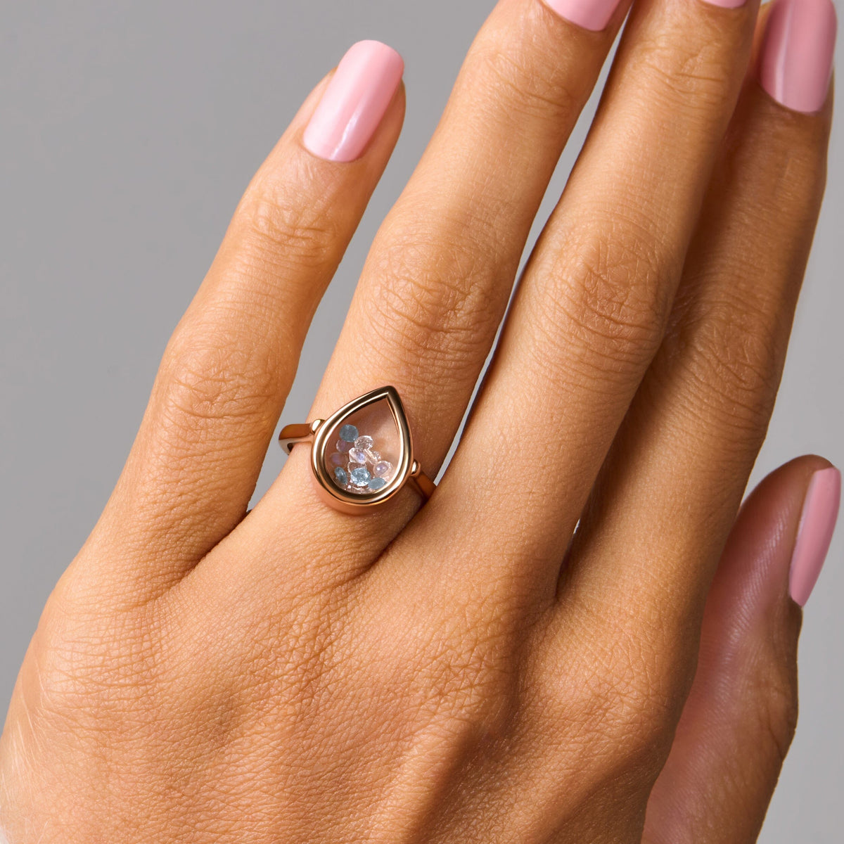 Moonstone Aquamarine Ring - Gem Glide