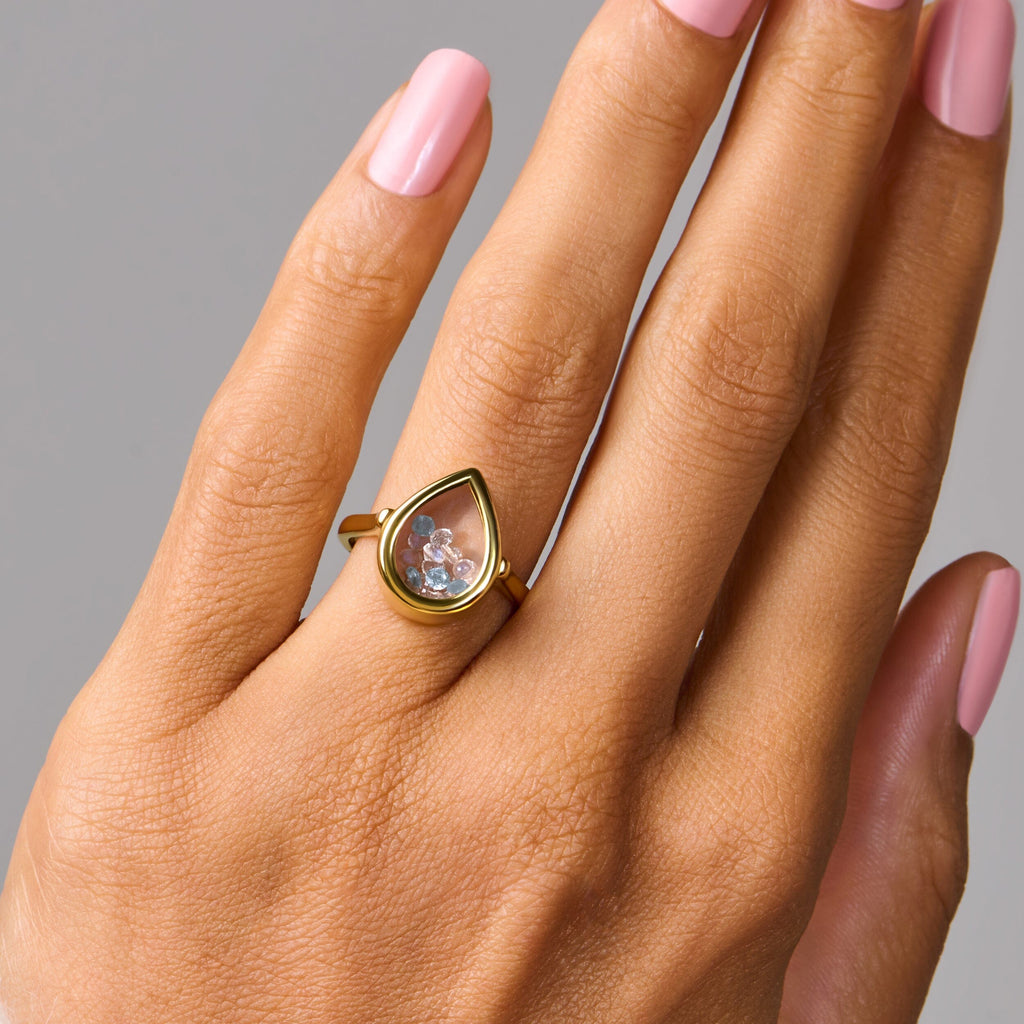 Moonstone Aquamarine Ring - Gem Glide