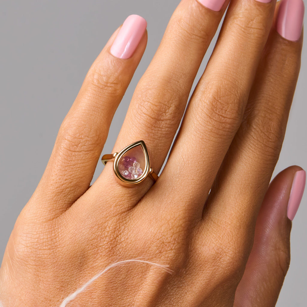 Rose Quartz Rhodolite Ring - Gem Glide