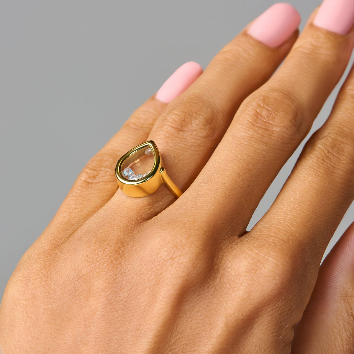 Moonstone Aquamarine Ring - Gem Glide
