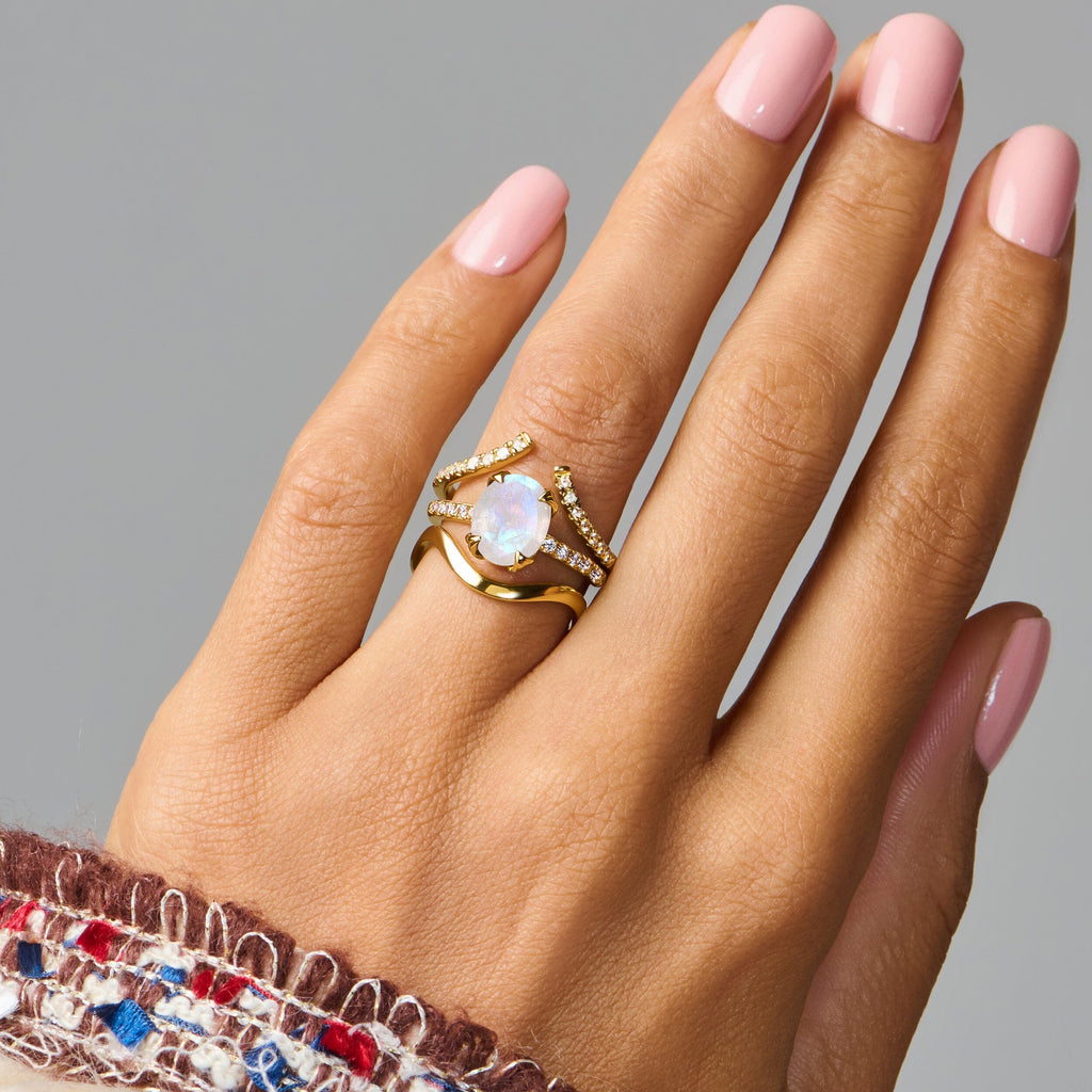 Moonstone Harlow & Infinite & Waves Rings