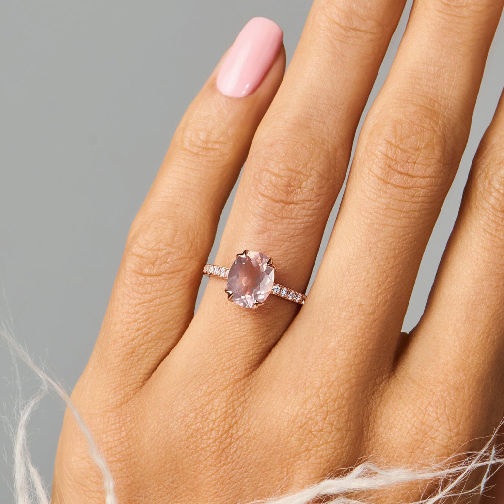Rose Quartz Ring - Harlow