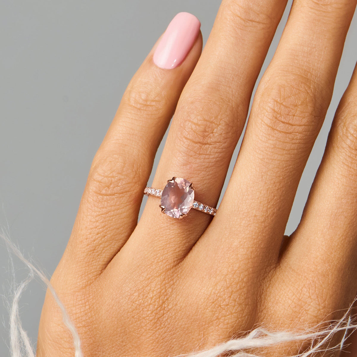 Rose Quartz Ring - Harlow