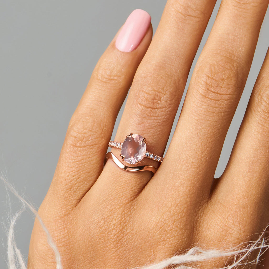 Rose Quartz Harlow & Waves Rings