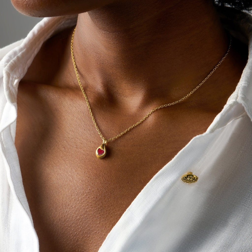 Pink Quartz Necklace - Hidden Heart