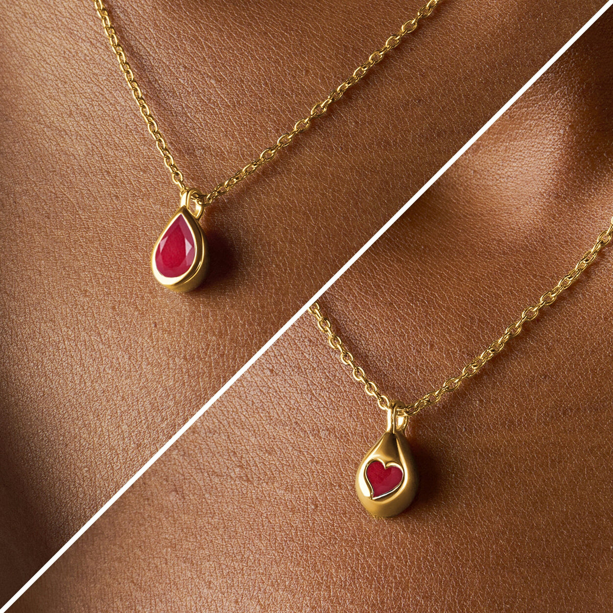 Pink Quartz Necklace - Hidden Heart