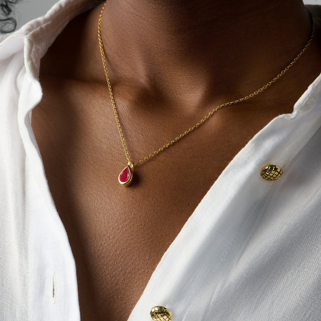 Pink Quartz Necklace - Hidden Heart