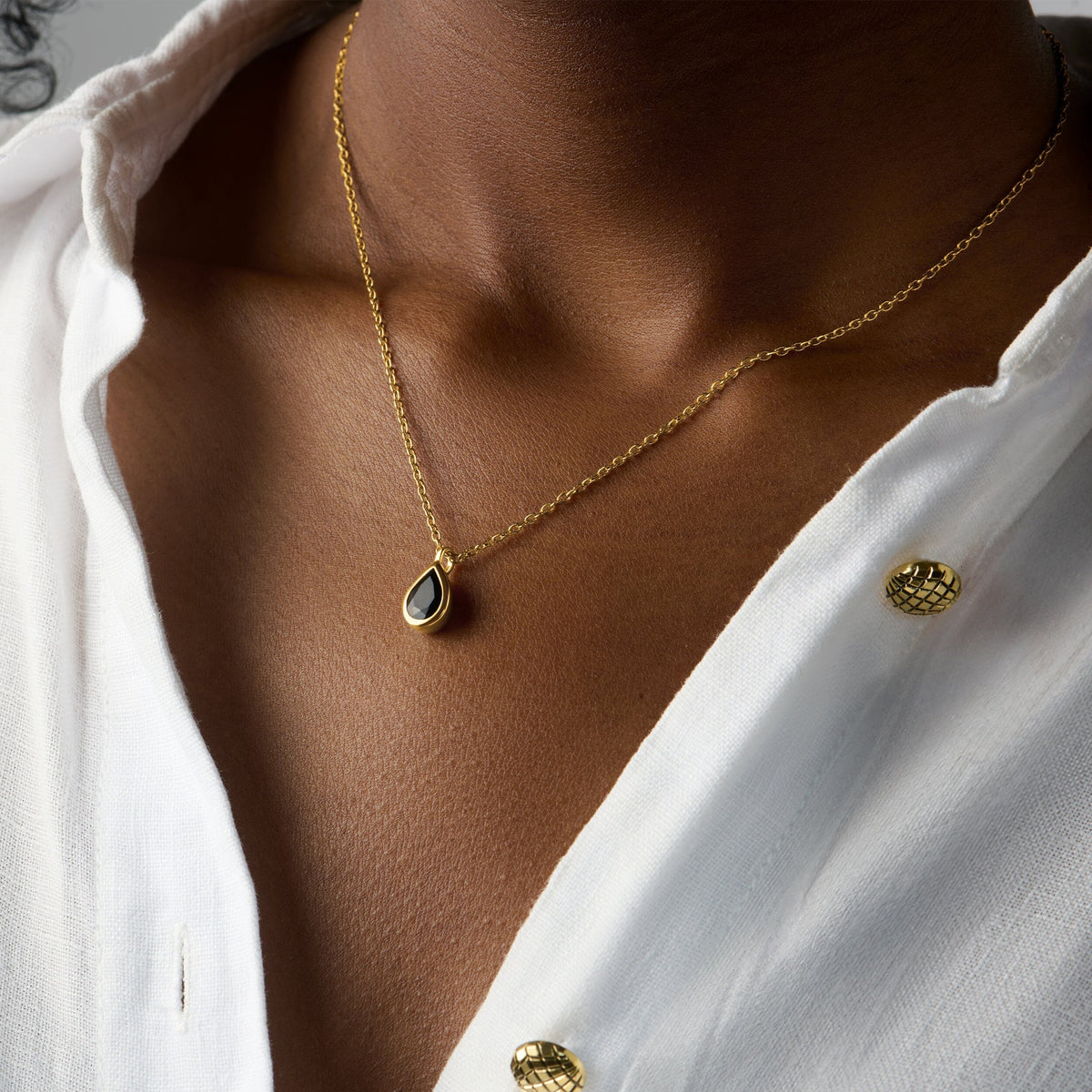 Black Obsidian Necklace - Hidden Heart