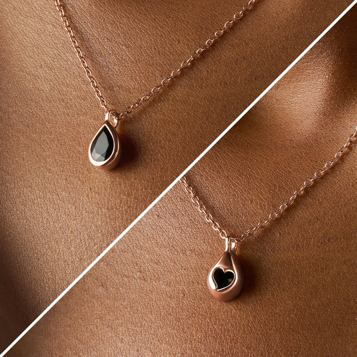 Black Obsidian Necklace - Hidden Heart