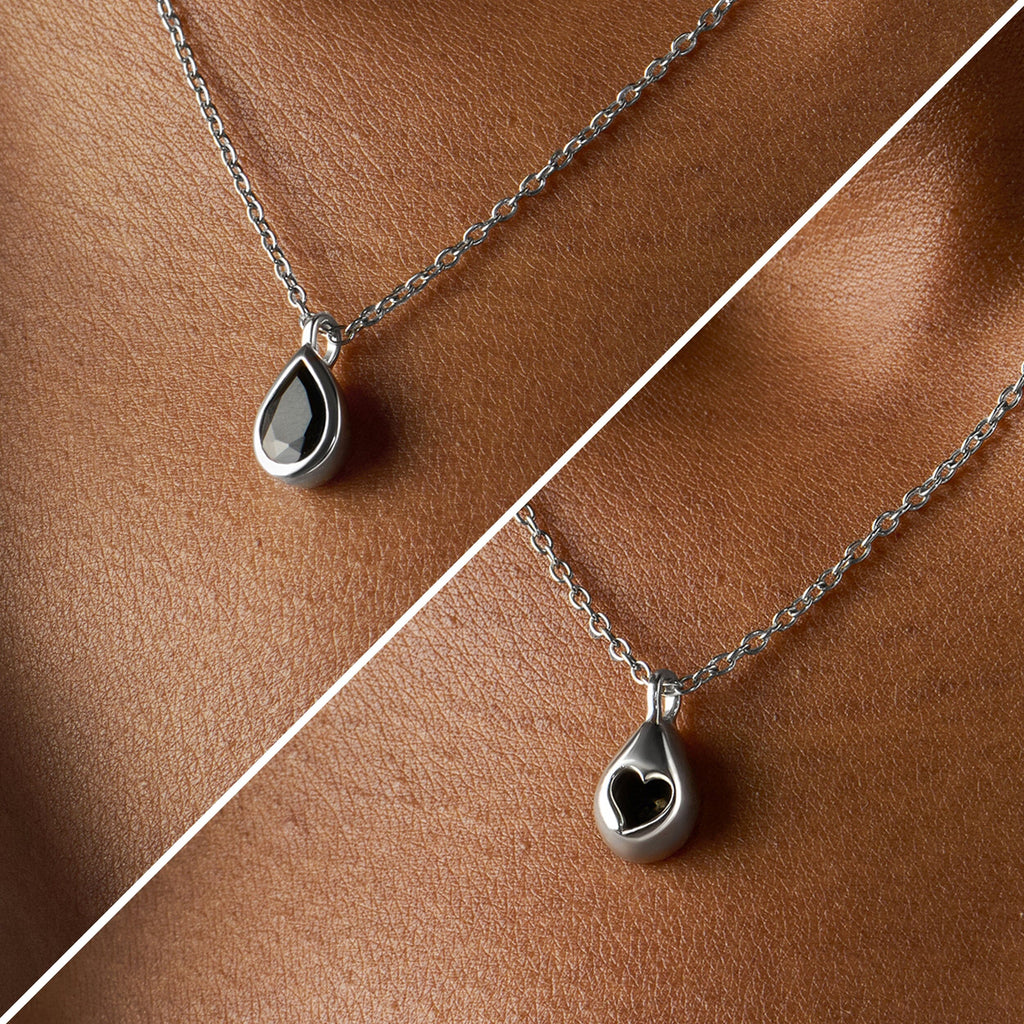 Black Obsidian Necklace - Hidden Heart