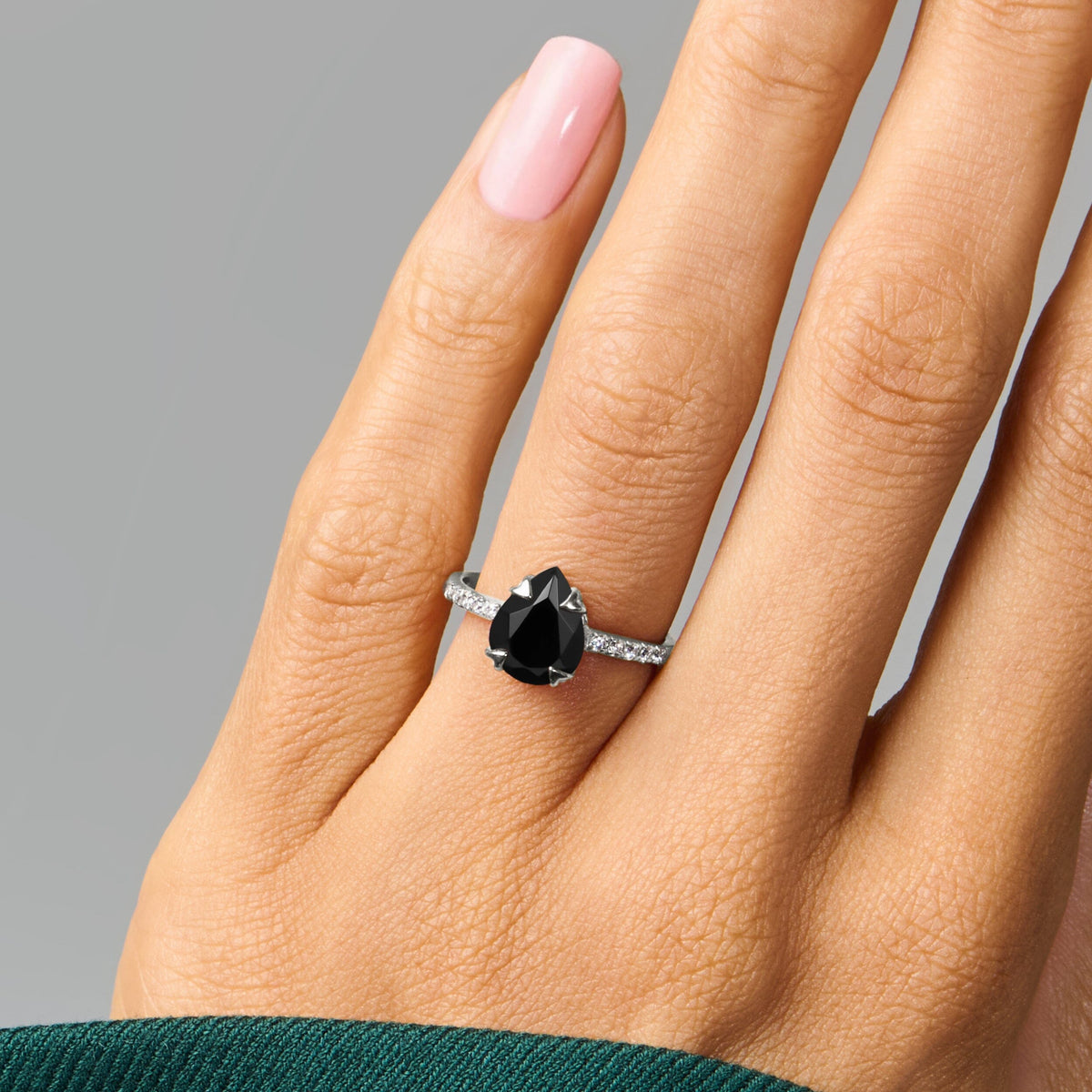 Black Obsidian Ring - Nymph