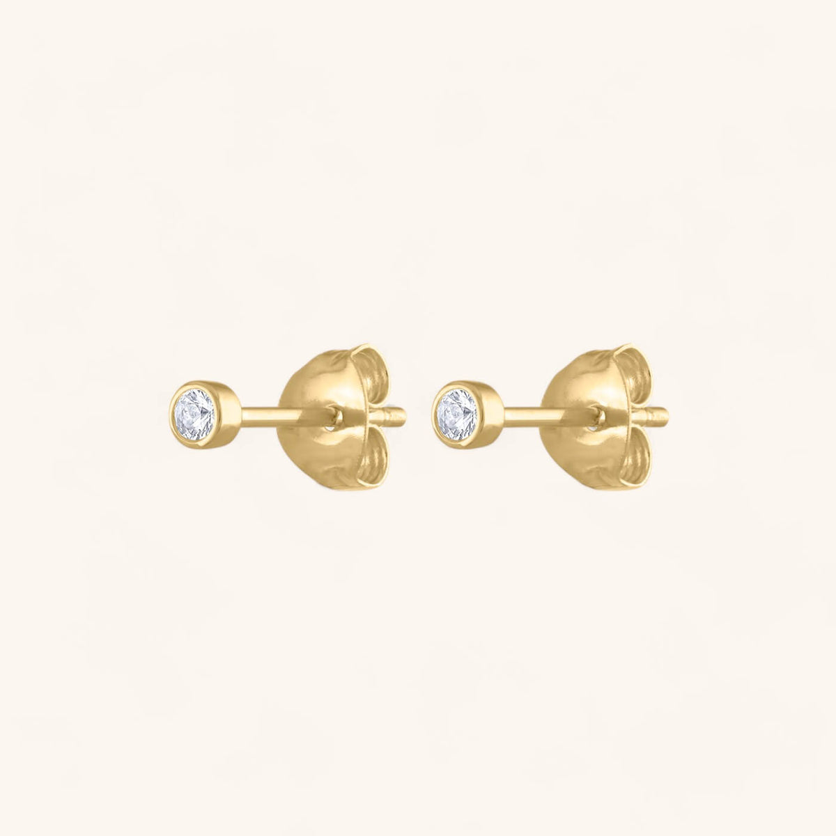 Tiny Sapphire Studs in 14k Gold