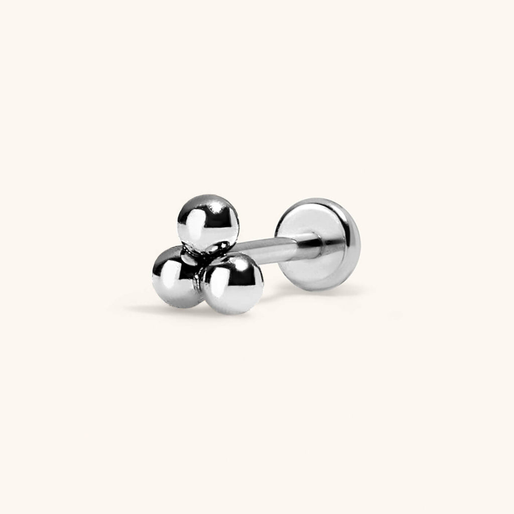 Trinity Push Pin Flat Back Earring