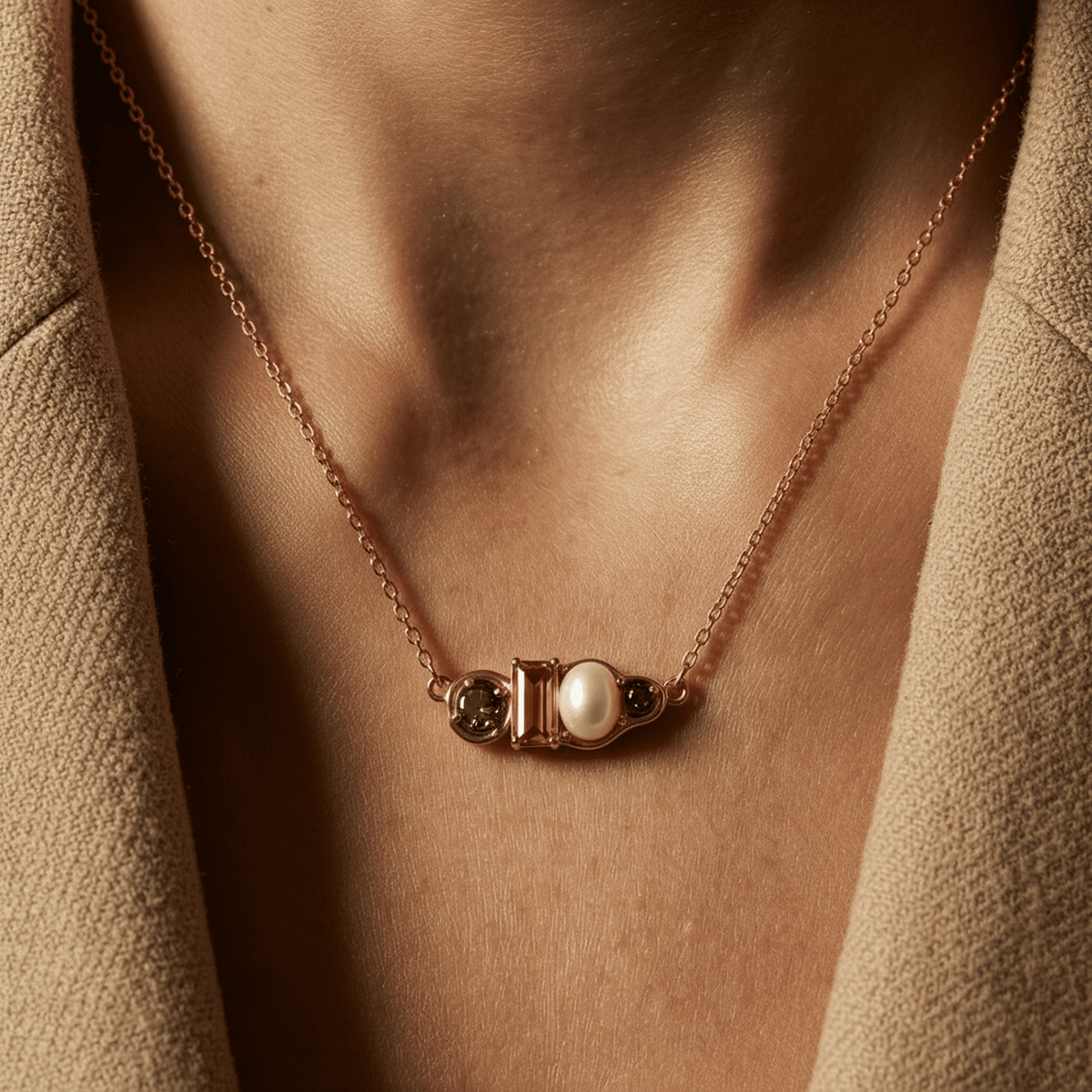 Madeira Citrine Pearl Necklace - Treasure
