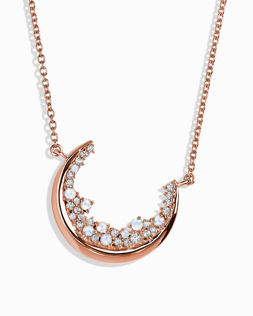Moonstone White Zircon Necklace - Lush Luna