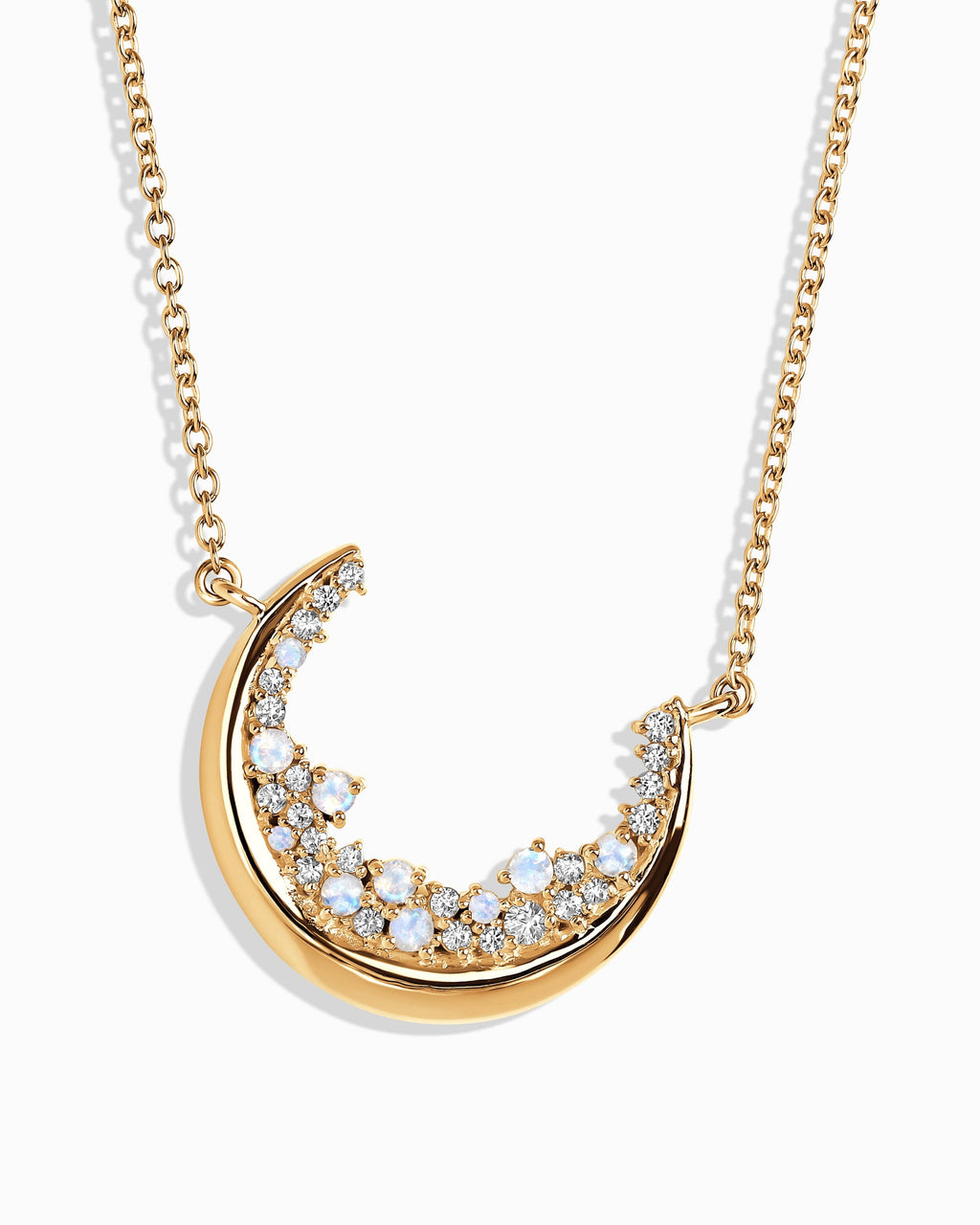 Moonstone White Zircon Necklace - Lush Luna