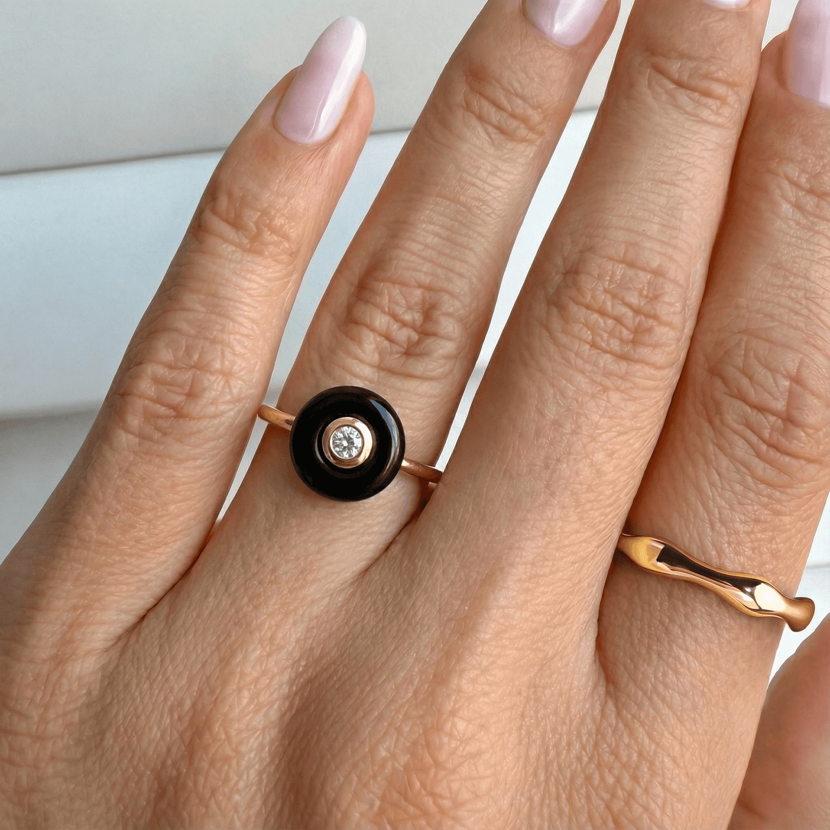 Black Obsidian Fidget Ring - Ora