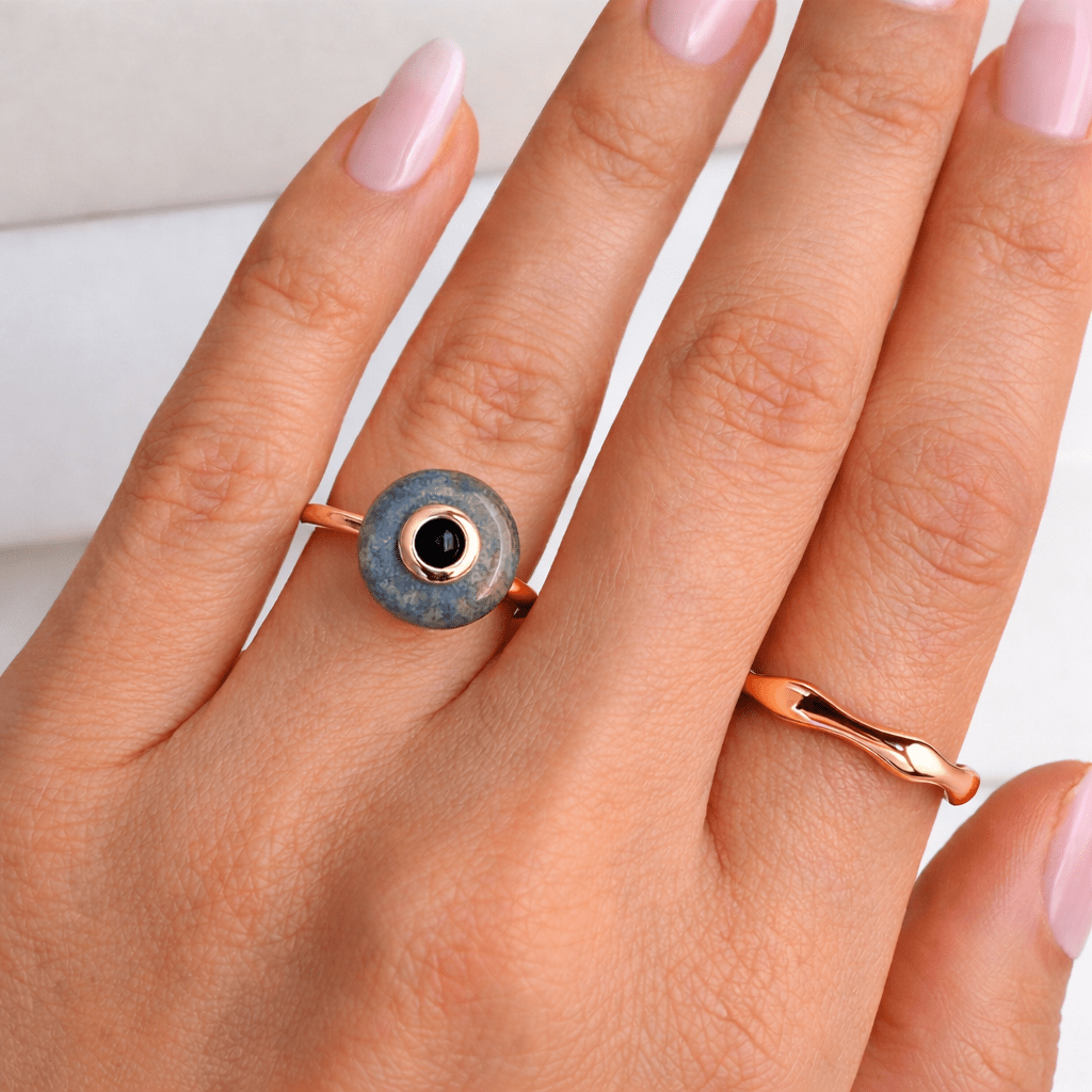 Labradorite Black Spinel Fidget Ring - Ora