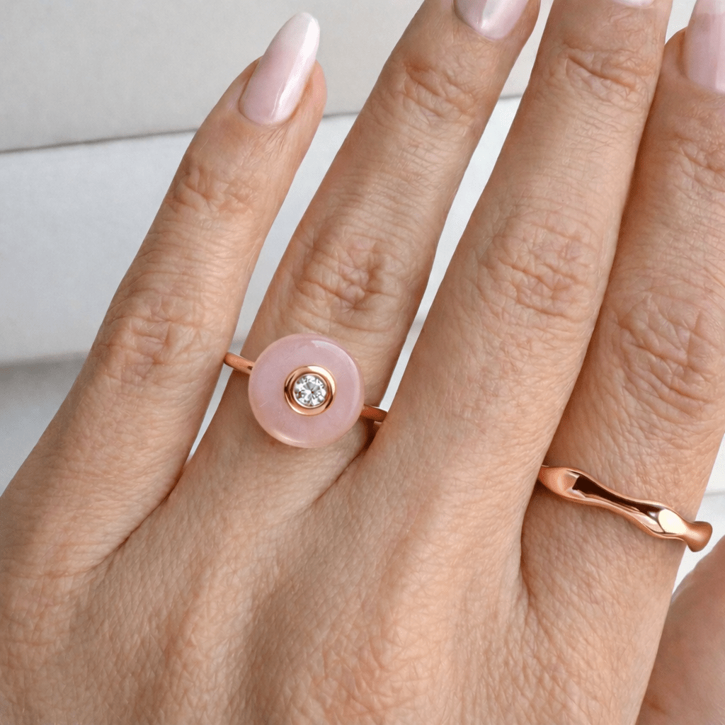 Rose Quartz Fidget Ring - Ora
