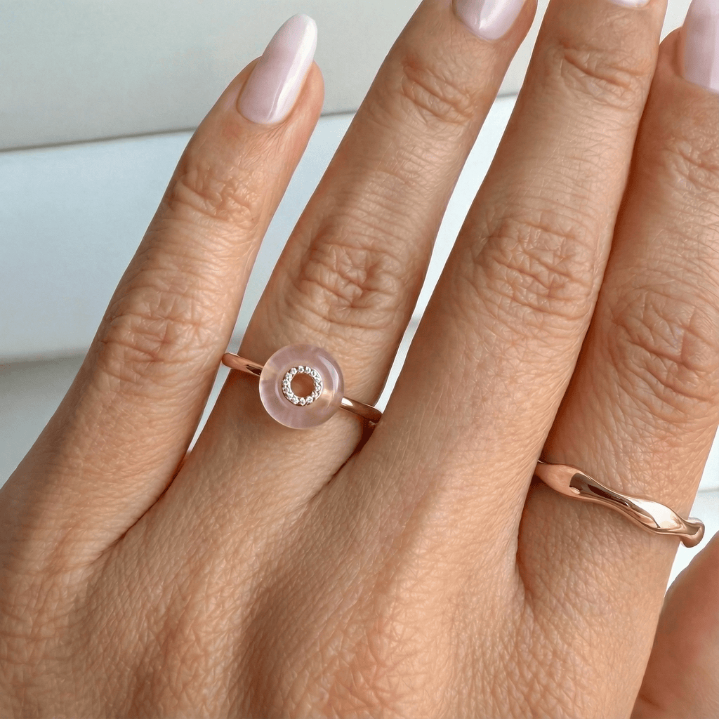 Rose Quartz Fidget Ring - Liora