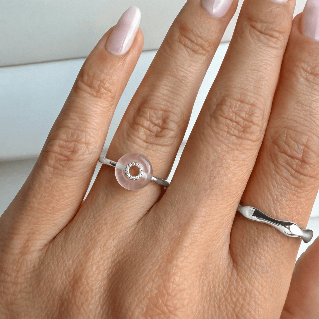 Rose Quartz Fidget Ring - Liora