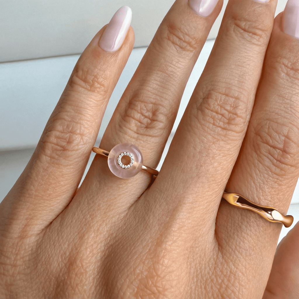 Rose Quartz Fidget Ring - Liora