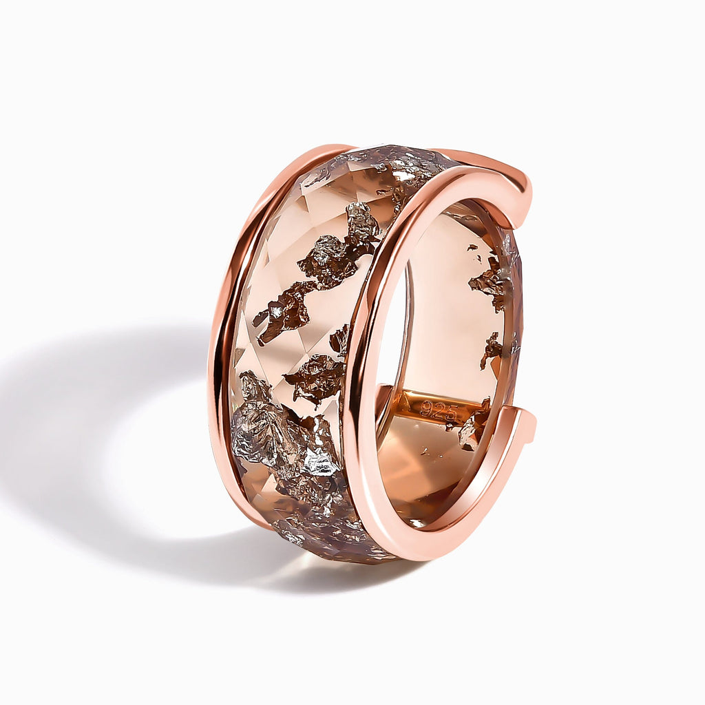 2-in-1 Resin Ring - Golden Amber