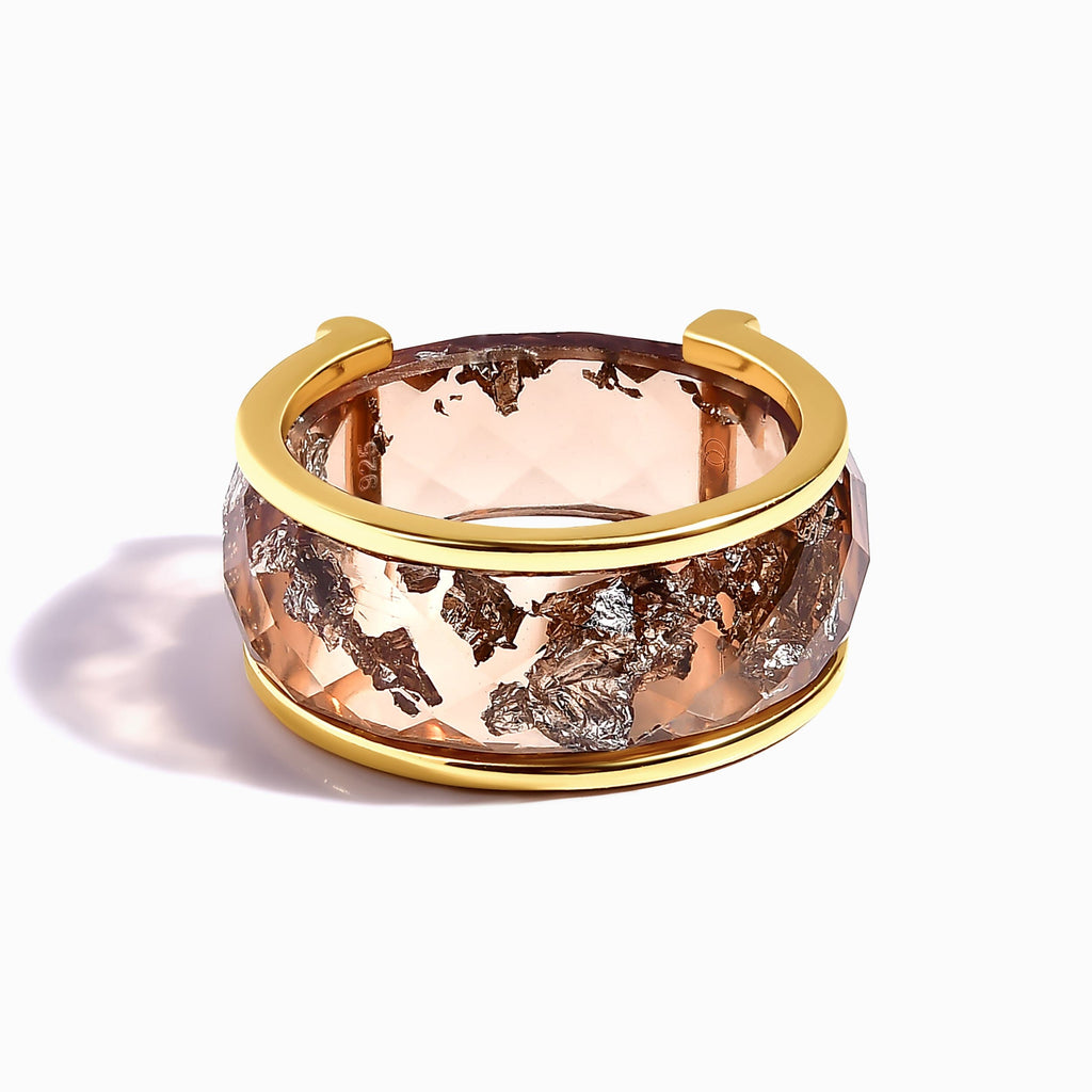 2-in-1 Resin Ring - Golden Amber