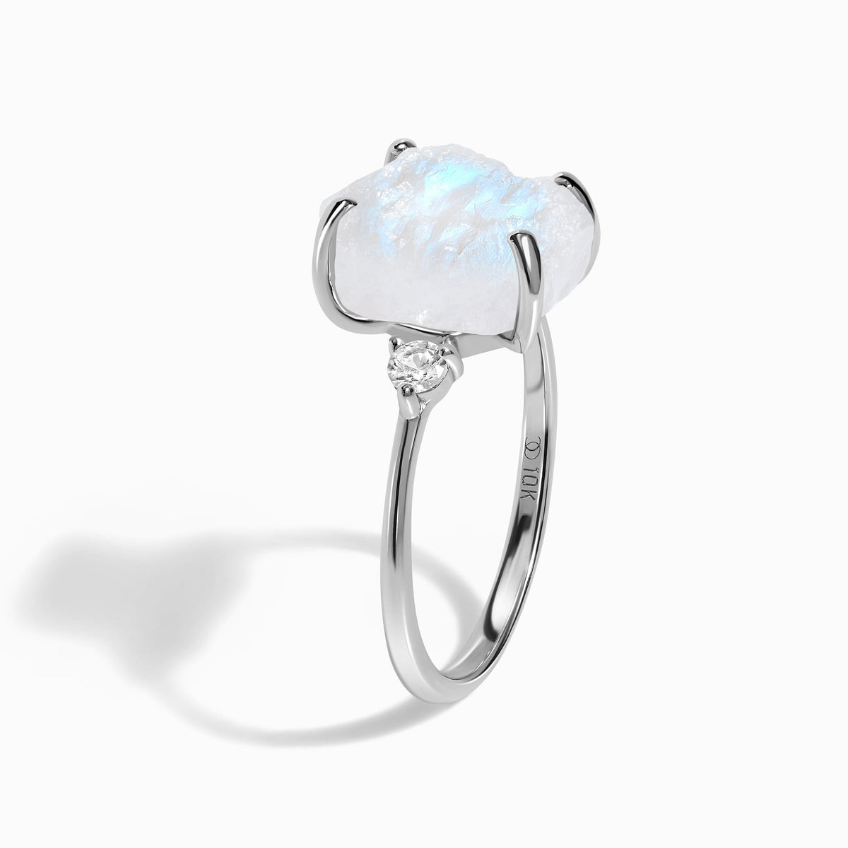 Moonstone Diamond Ring - Raw Allure