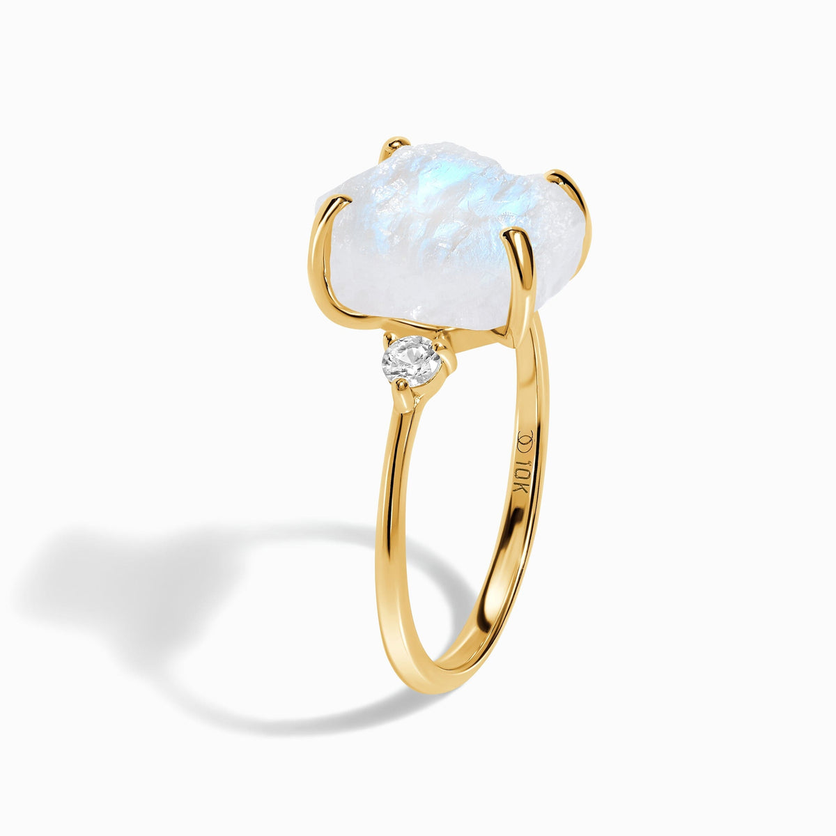Moonstone Diamond Ring - Raw Allure