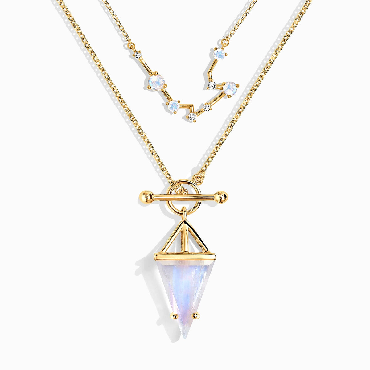 Moonstone Aquarius Zodiac Constellation & Heroine Necklaces