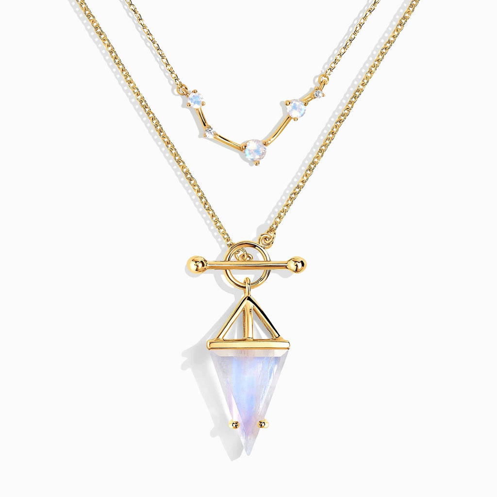 Moonstone Aries Zodiac Constellation & Heroine Necklaces