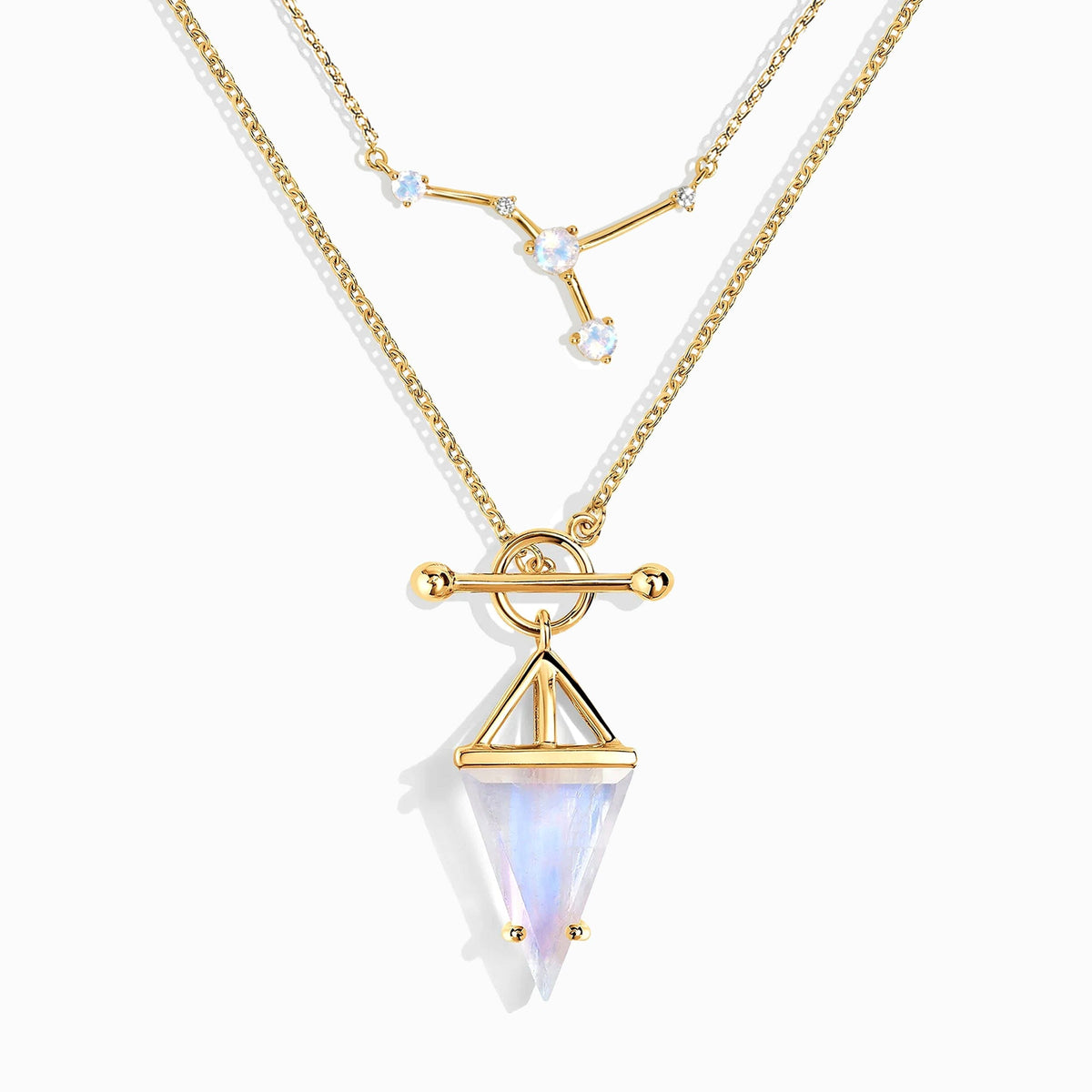 Moonstone Cancer Zodiac Constellation & Heroine Necklaces
