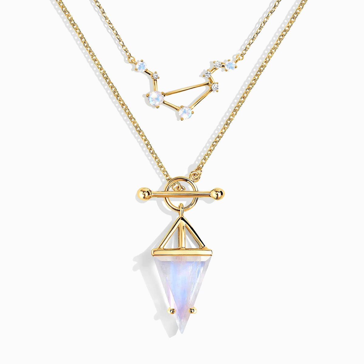 Moonstone Libra Zodiac Constellation & Heroine Necklaces