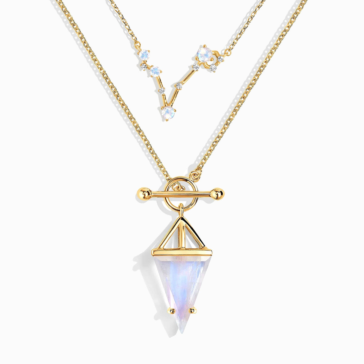 Moonstone Pisces Zodiac Constellation & Heroine Necklaces