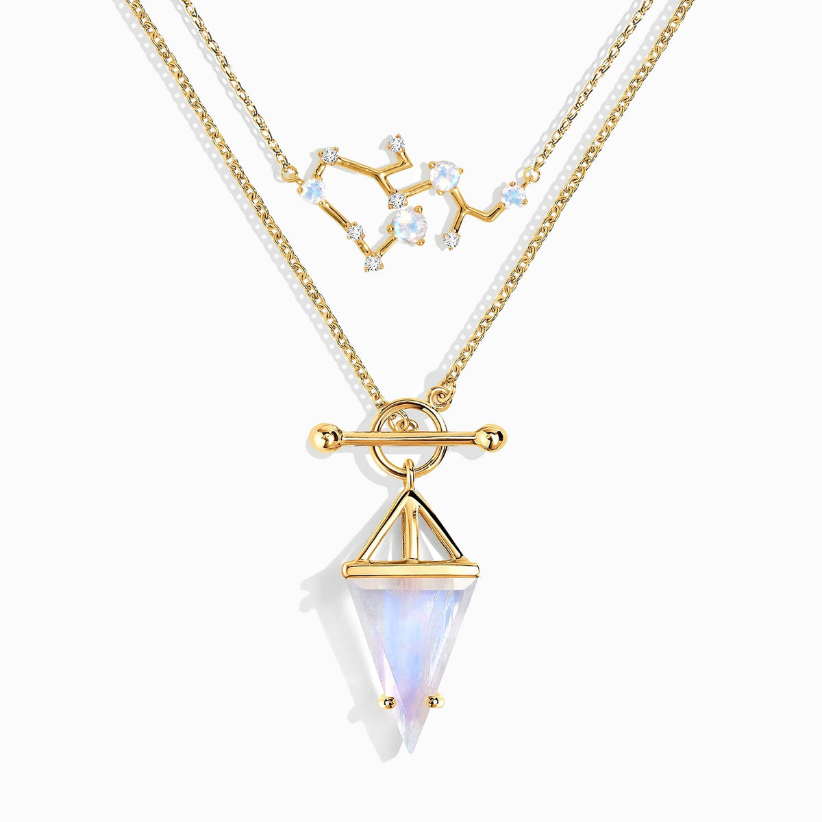 Moonstone Sagittarius Zodiac Constellation & Heroine Necklaces