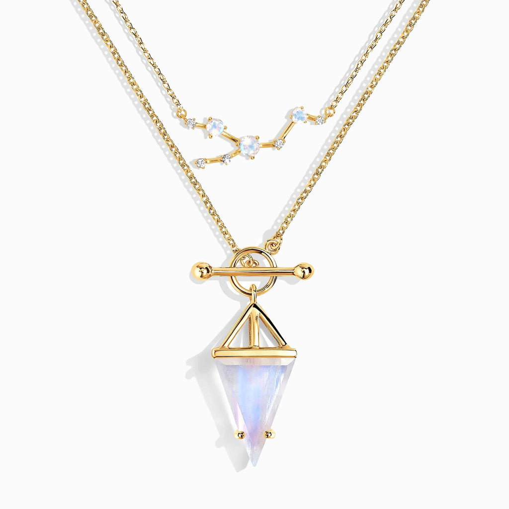 Moonstone Taurus Zodiac Constellation & Heroine Necklaces