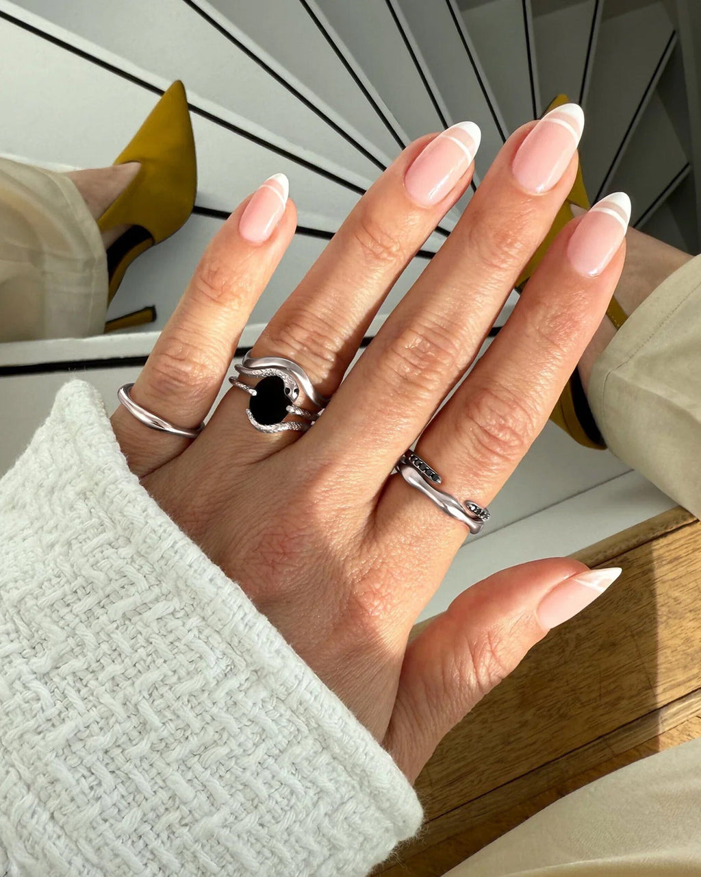 Black Onyx Black Diamond Ring - Serpent