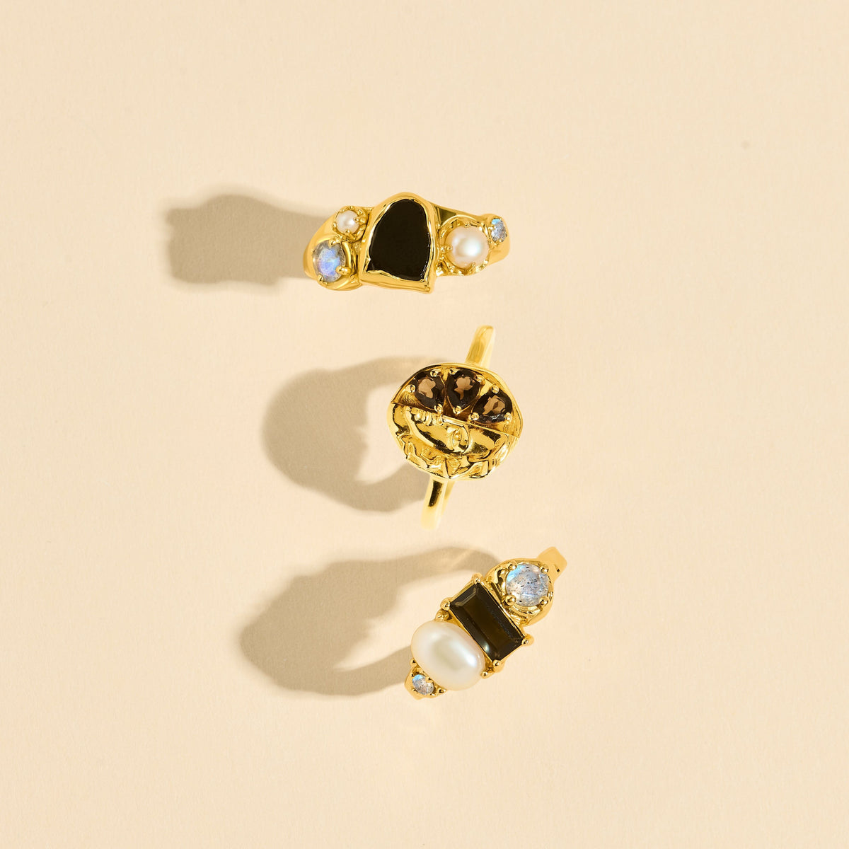 Black Obsidian Pearl Ring - Heirloom