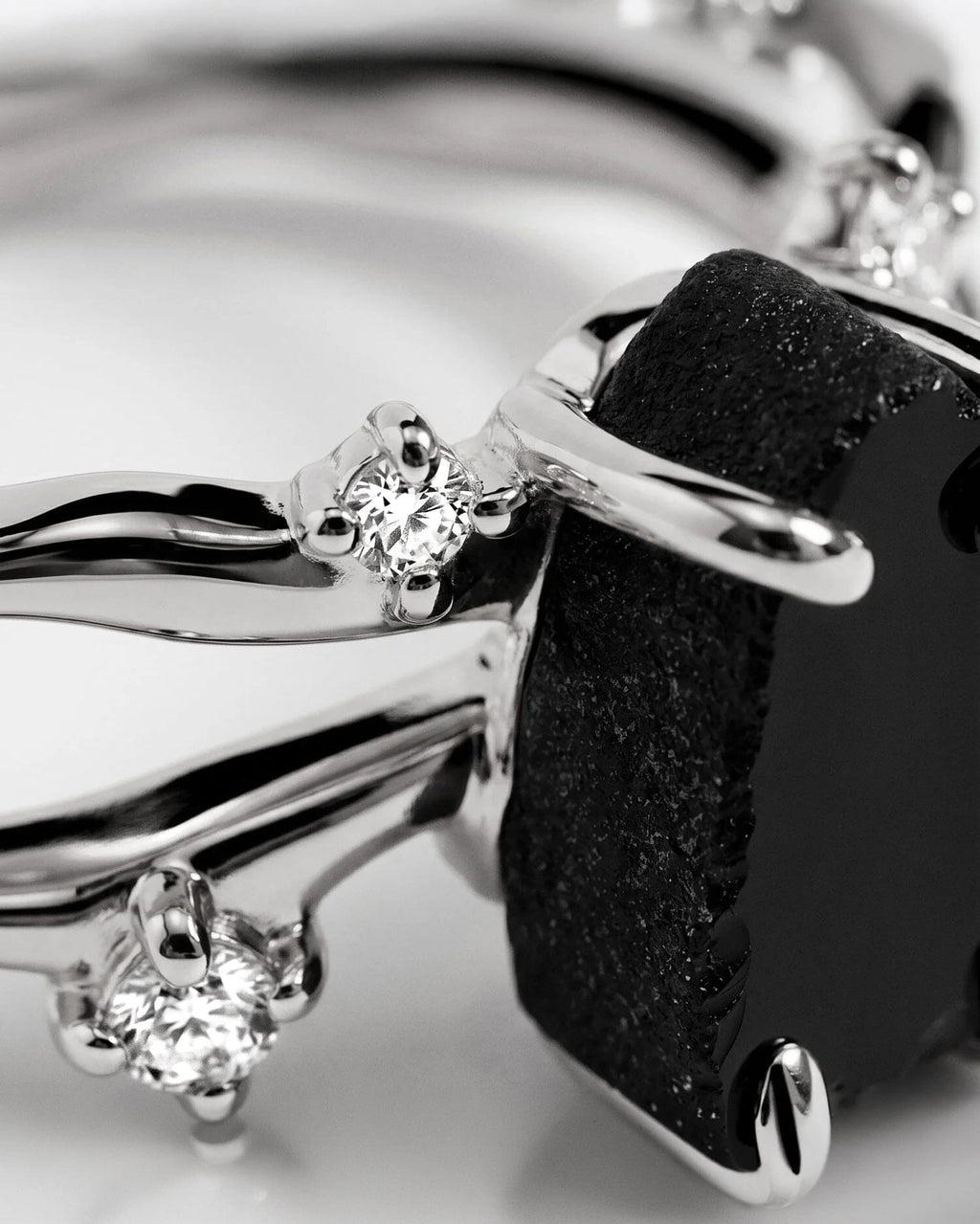 Black Obsidian Ring - Flow