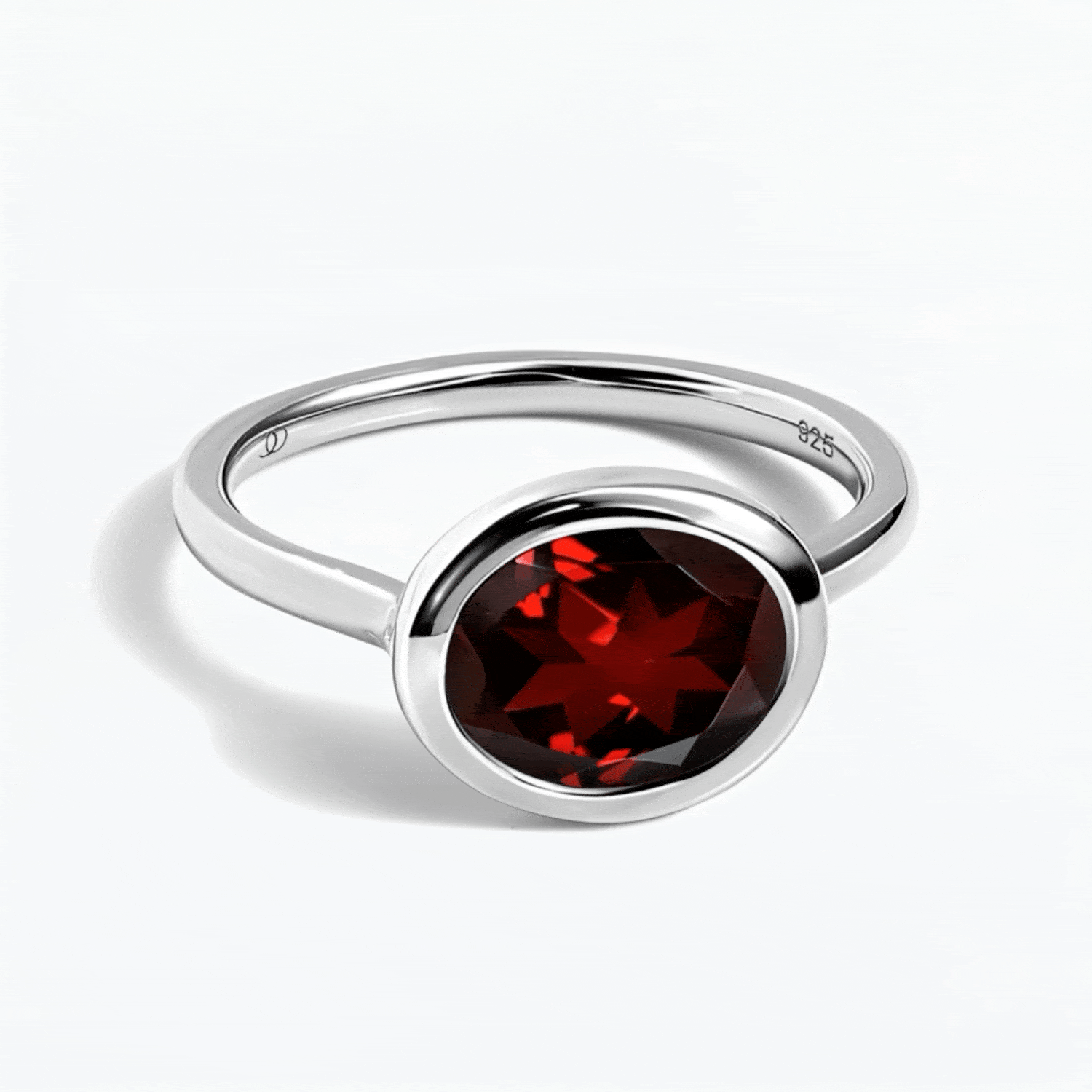 Garnet Skin-Touch & Waves Rings