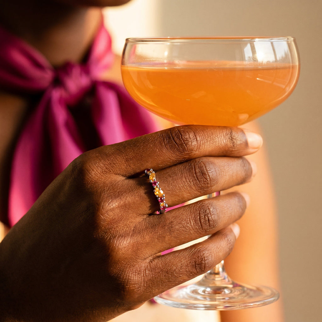 Citrine Pink Topaz Ring - Grace
