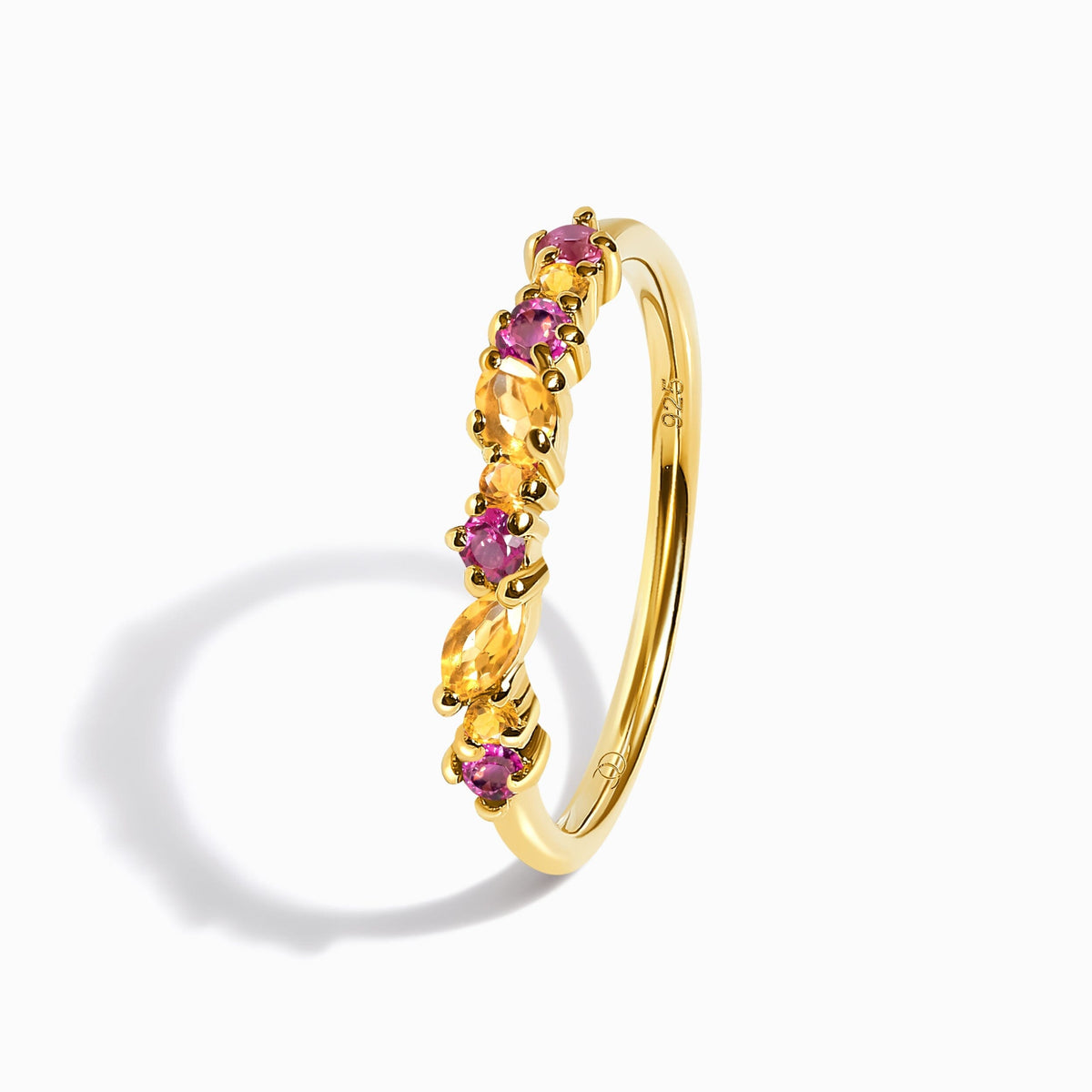 Citrine Pink Topaz Ring - Grace