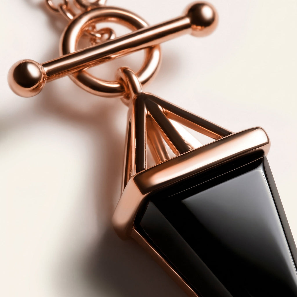 Black Obsidian Heroine & Herringbone Necklaces