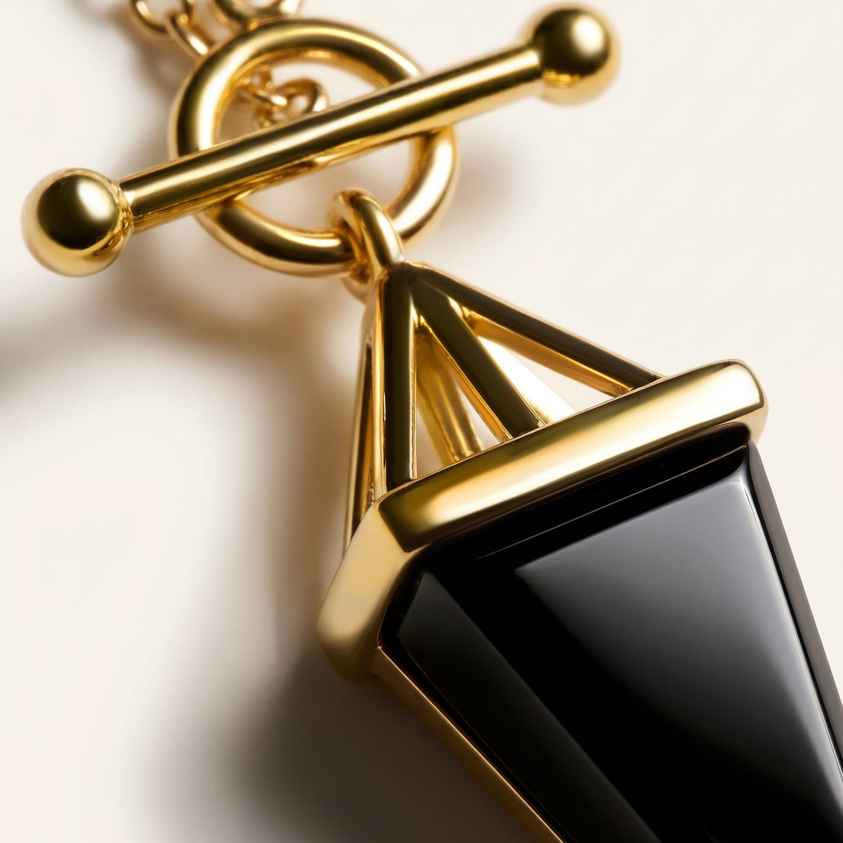 Black Obsidian Heroine & Raw Crystal T-Lock & Widelink Necklaces