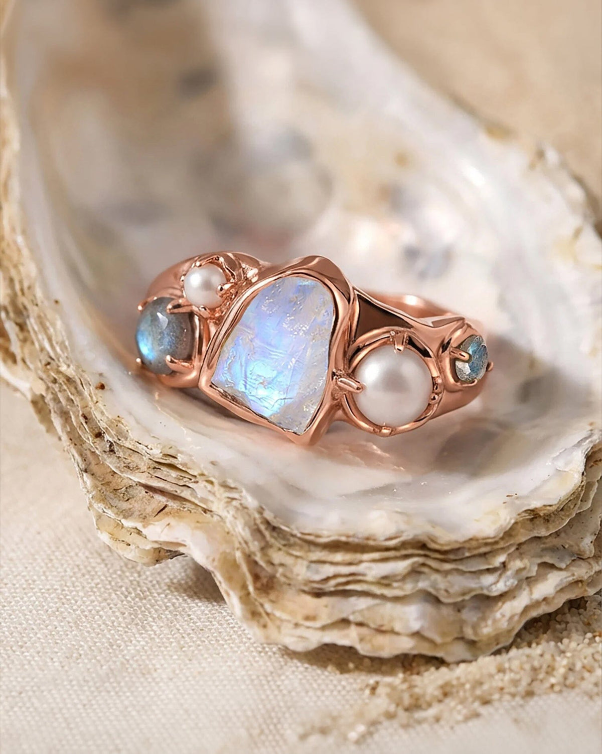Moonstone Pearl Ring - Heirloom