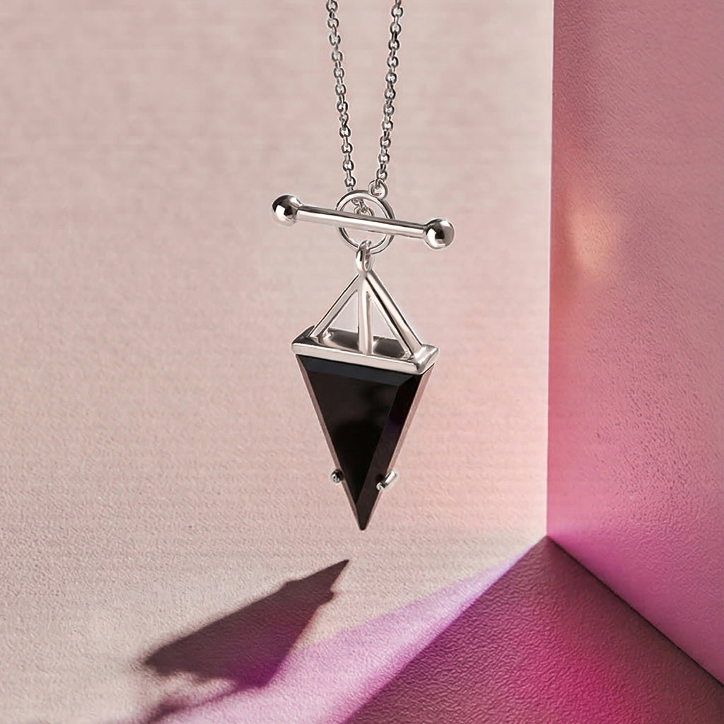 Black Obsidian Heroine & Herringbone Necklaces