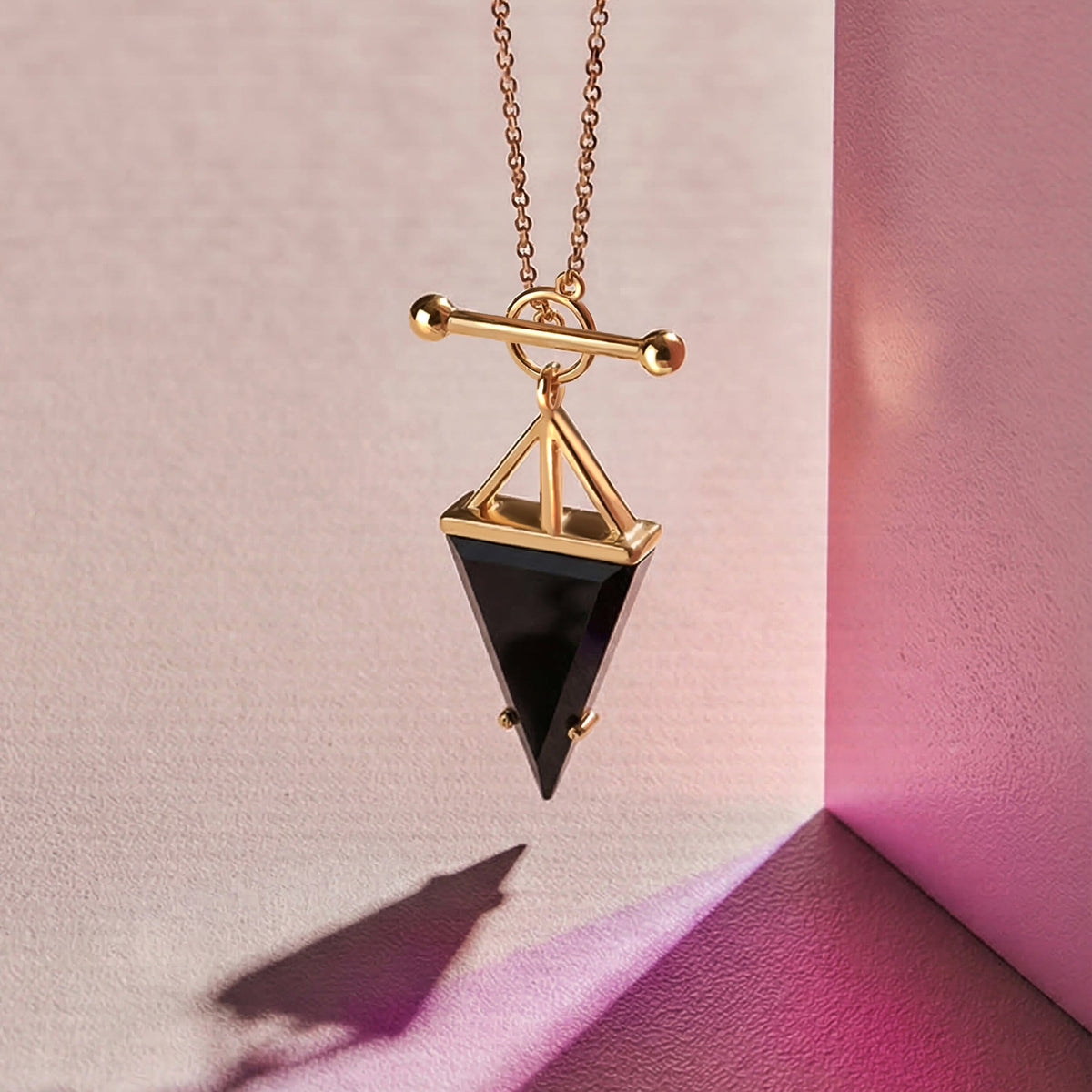 Black Obsidian Heroine & Herringbone Necklaces